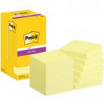 Post-it Super Sticky Notes, Canary Yellow, 76 mm x 76 mm, 90 SheetsPad, 12 PadsPack, Cardboard Pack, 100% PEFC SGSCH-PEFC-COC-110078 7100290155