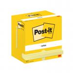 Post-it® Notes, Canary Yellow, 76 mm x 127 mm, 100 SheetsPad, 12 PadsPack, Cardboard Pack, 100% PEFC SGSCH-PEFC-COC-110078 7100290165