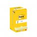 Post-it Z-Notes, Canary Yellow, 76 mm x 76 mm, 100 SheetsPad, 12 PadsPack, Cardboard Pack, 100% PEFC SGSCH-PEFC-COC-110078 7100290167