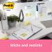 Post-it Z-Notes, Canary Yellow, 76 mm x 76 mm, 100 SheetsPad, 12 PadsPack, Cardboard Pack, 100% PEFC SGSCH-PEFC-COC-110078 7100290167