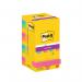 Post-it® Super Sticky Notes, Carnival Colour Collection, 76 mm x 76 mm, 90 SheetsPad, 12 PadsPack, Cardboard Pack, 100% PEFC SGSCH-PEFC-COC-110078 7100290173