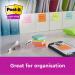 Post-it® Super Sticky Notes Cosmic Colour Collection 76 mm x 76 mm Promo Pack 90 SheetsPad 8 + 4 FREE PadsPack Cardboard Pack 100% PEFC SGSCH-PEFC-C 7100290185