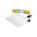 The image shows a white roll of Post-it Drywipe Rolls Post-it® Easy Erase Whiteboard Surface, with measurements of 121.9 cm x 242 cm. The surface is smooth and clean, ready to be used for writing, drawing, or displaying information. The crisp white color provides a professional and organized look.