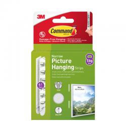 Command Picture Hanging Strips 17207WHI-4-UKN, White, Narrow, 4 Pairs (8 Strips) 7100337191
