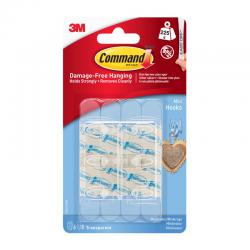 Command Mini Clear Hooks with Clear Strips 17006CLR 7100352159