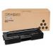 The photo shows a pack of Ricoh ink cartridges, specifically the Ricoh SPC311 Black Toner Cartridge. The packaging features the brand logo and product name, with a clear image of the toner cartridge and its corresponding part number. The black color of the cartridge is prominently displayed, signifying its compatibility with monochrome printing. The packaging is sleek and modern, with a clean and professional design.