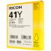 A picture of Ricoh ink cartridges in the yellow color option. The cartridges are specifically designed for use with the Ricoh SG2100 printer. The gel ink, labeled as SY GC41YL, provides vibrant color output.