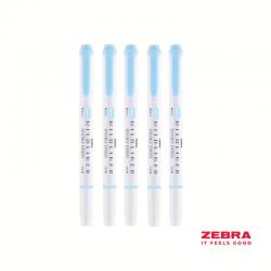 Zebra MILDLINER Double Ended Fluorescent Blue Highlighter - Pack of 10 78120