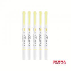 Zebra MILDLINER Double Ended Fluorescent Yellow Highlighter - Pack of 10 78150