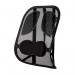 The picture shows a Professional Series Mesh Back Support by Fellowes, designed to provide relief and support to the lower back. Made of durable mesh material, the product features adjustable straps and a sleek, modern design. It is a must-have for any office setting.