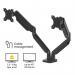 Platinum Series Dual Monitor Arm Black 8042501