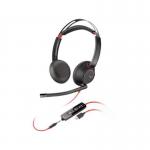 Poly Blackwire 5220 Stereo USB-C Headset +3.5mm Plug +USB-CA Adapter 8X231AA