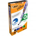 BIC Vellegda 1701 Whiteboard Marker Bullet Tip 1.5mm Line Assorted Pack of 4 904941