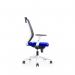 ROCADA ERGOLINE Operators Mesh Chair with White Frame - Blue 908W-3