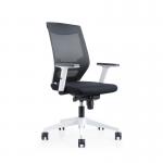 ROCADA ERGOLINE Operators Mesh Chair with White Frame - Black 908W-4