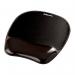 This sleek black mouse pad is adorned with shimmering crystals, adding a touch of elegance to any workspace. The built-in wrist support provides comfort and alleviates strain, while the Fellowes logo adds a subtle touch of branding.