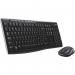 The Logitech Keyboard and Mouse Sets include a sleek black keyboard and mouse that seamlessly connect wirelessly for a clutter-free desk. The Qwerty English keyboard features functional hotkeys, while the comfortable mouse provides smooth scrolling. USB connectivity ensures easy setup.
