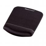 The Fellowes Mouse Mats Plushtouch Mouse Pad Wrist Support in Black (9252003) is a soft and plush mouse pad with a built-in wrist support. It features a sleek and ergonomic design, with the brand name prominently displayed in the center. The black color adds a touch of elegance and professionalism to any workspace.