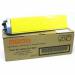 The picture shows a small, rectangular, yellow ink cartridge with the brand name Utax printed on the top. The label contains the words CLP3521 Yellow Toner and the product number 4452110016 93123523.