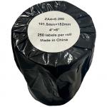 The AC Label Tapes Compatible Zebra is a bundle of 250 large shipping paper labels, each measuring 101.6mm by 152.4mm. The roll features a 25mm core and a clean, white finish. This bundle is perfect for organizing shipping labels and streamlining your labeling process.