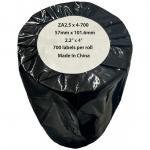 Compatible Zebra 57mm x 101.6mm White Label Roll - 500 Labels (ZA2.25x4-500) 25mm Core 97910017