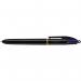 BIC 4 Colours Black Barrel Pro Ball Pen Pack of 12 982869