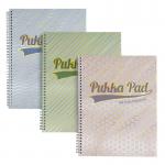This photograph features a colorful assortment of 3 Pukka Pukka Pads Haze Jotta Notepads. Each A4+ wirebound pad contains 200 ruled pages with 80GSM paper. Perfect for organizing notes, writing ideas, or journaling.