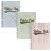 This picture shows a set of three wirebound notepads from Pukka Pads, with a stylish Haze design on the cover. Each A5 pad contains 200 pages of high-quality 80GSM ruled sheets. The assorted designs add a fun touch to your stationery collection.