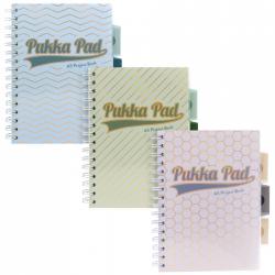 Pukka Pad Haze Project Book A5 Wirebound 200 Pages 80GSM Ruled Sheets with Repositionable Dividers (3) Assorted 9874AST-HZE