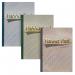 The picture features a Pukka Pukka Pad Haze A4 refill pad with 300 pages, 4 hole punched and sidebound with margin. The cover is in assorted colors and there are 3 pads included. Perfect for keeping notes organized and stylish.