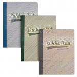 The image shows three vibrant Pukka Pad Haze B5 Composition Books with 140 ruled pages each. The cover design features a mix of colors and abstract shapes. The pages are made of high-quality 80GSM paper, ready to be filled with notes and thoughts.