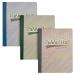 The image shows three vibrant Pukka Pad Haze B5 Composition Books with 140 ruled pages each. The cover design features a mix of colors and abstract shapes. The pages are made of high-quality 80GSM paper, ready to be filled with notes and thoughts.