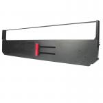 The image shows a set of black AC cash register accessories compatible with OKI Data ML393 and 2835DN printers. The nylon HD impact ribbon, with part number 99155428, is visible, ready to be used for printing.