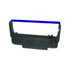 The photograph captures a purple nylon impact ribbon, designed to be compatible with Epson ERC30 2929FN, alongside a set of AC cash register accessories. The ribbons and accessories are neatly arranged, showcasing their durable and functional features.