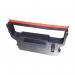 This image shows AC cash register accessories compatible with Citizen DP600, including a black and red nylon impact ribbon with product number 99155631. The ribbon is visible inside a tidy plastic packaging.