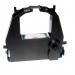 The photo shows a black nylon impact ribbon with the brand name Fujitsu and model numbers DL3800 and 2514DN printed on it. The ribbon is compatible with AC cash register accessories, making it reliable and efficient for record-keeping.
