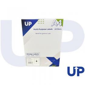 CTS Alpa-Cartridge A4 Multipurpose Labels 4 Per Sheet 139 x 99mm (White) Pack of 100  A4MPL04