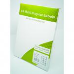 Alpa-Cartridge A4 Multipurpose Labels 8 Per Sheet 99.1 x 67.7mm (White) Pack of 100 A4MPL08