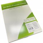 Alpa-Cartridge A4 Multipurpose Labels 12 Per Sheet 72 x 63.5mm (White) Pack of 100 A4MPL12