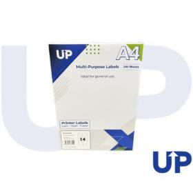 CTS Alpa-Cartridge A4 Multipurpose Labels 14 Per Sheet 99.1 x 38.1mm (White) Pack of 100 A4MPL14