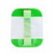 In the photo, the Click Medical First Aid Supplies Click Medical Identification Armband in green is displayed. The armband has a clear window for holding ID cards and features the Click Medical logo. It appears durable and suitable for medical use.