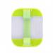 The picture shows a yellow Click Medical identification armband attached to a box of first aid supplies. The armband has clear identification labels and medical symbols, while the first aid supplies include bandages, scissors, and gloves. The packaging is sleek and professional.