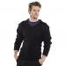 Beeswift Acrylic Mod V-Neck Sweater Black S AMODVBLS