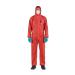 ANSELL ALPHA-TEC 1500 COVERALL RED MODEL 138 SIZE MED GLOVE ANRD15138M