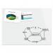 A sleek and modern glass board, perfect for any office space. Measuring 1200x900x9mm, this wall-mounted board boasts a stunning super white color. Its magnetic surface offers versatility for writing and displaying visual aids.