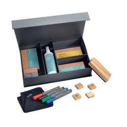 Sigel Starter set for boards - 4x Board Markers, 4x Wooden Square Magnets, 1x Wooden Board Eraser, 1x Spare Pad, 1x Magnetic Cleaning Cloth, 1x Cleaning Spr BA311