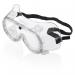 The photograph shows a pair of Beeswift Chemical Goggles in a translucent clear color. The lenses are designed to protect the eyes from chemical splashes and the frame features the Beeswift logo. The goggles also have adjustable straps for a secure fit.