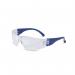 This photograph showcases a pair of Beeswift glasses and goggles in the Everson style. With a clear safety lens, these spectacles provide reliable protection and functionality. The Beeswift logo is prominently displayed on the frame.