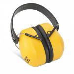 A photo of Beeswift Ear Defenders shows a bright yellow folding ear defender with the Beeswift logo on the side. The padded headband and ear cups provide comfortable and effective hearing protection.