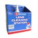The Beeswift Lens Cleaning Station is a simple and efficient way to keep your lenses squeaky clean. It features a compact design with a clear container and a pump dispenser for the cleaning solution. The station is adorned with the Beeswift logo and includes a soft cleaning cloth.